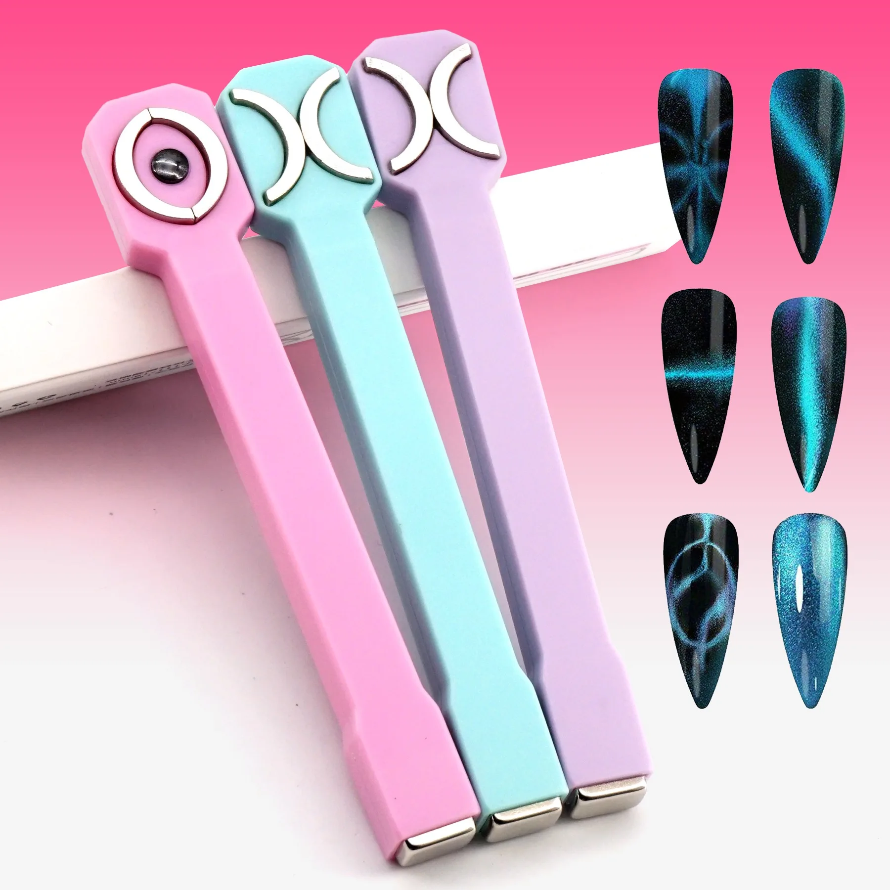 Nail art Magnetische Stick Zauberstab Stift Set für 3D Cat Eye Gel Malerei Nägel Kunst Magnet Zauberstab UV Gel Polnisch Magie Maniküre Werkzeuge