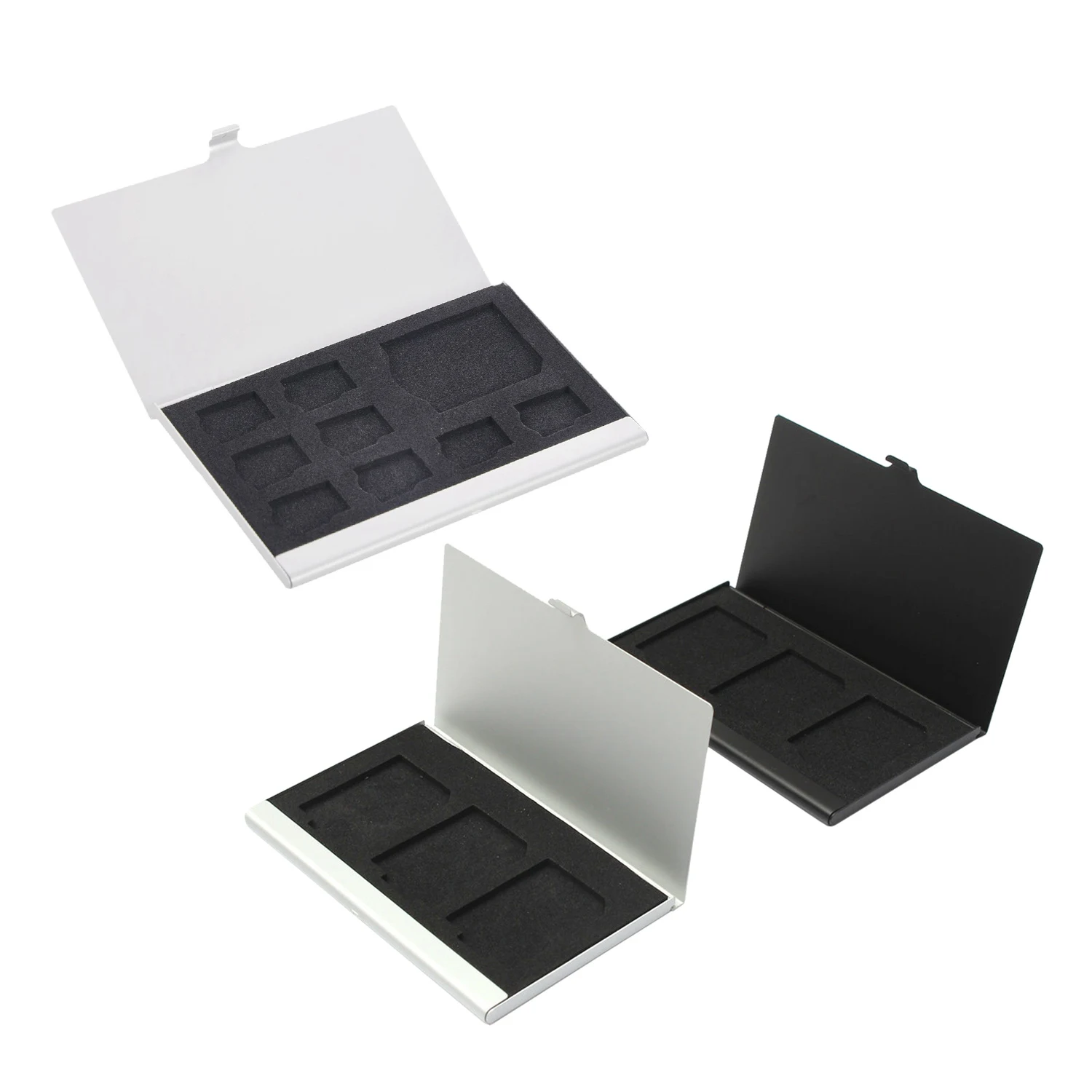 A93P 2 Pcs SD Card Case :1 Pcs Memory Card Case Card Box Holders For 3PCS SD Cards & 1 Pcs Storage Holder Box 8 TF And 1 SD