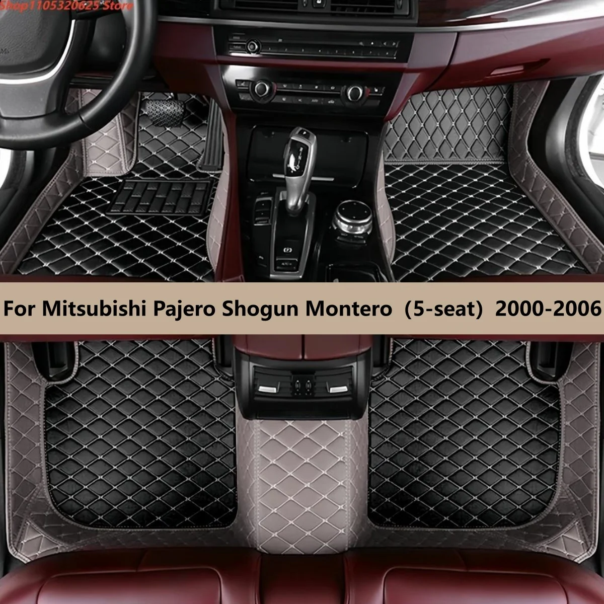 

Custom Car Floor Mats For Mitsubishi Pajero Shogun Montero（5-seat）2000 2001 2002 2003 2004 2005 2006 auto accessories Car Carpet