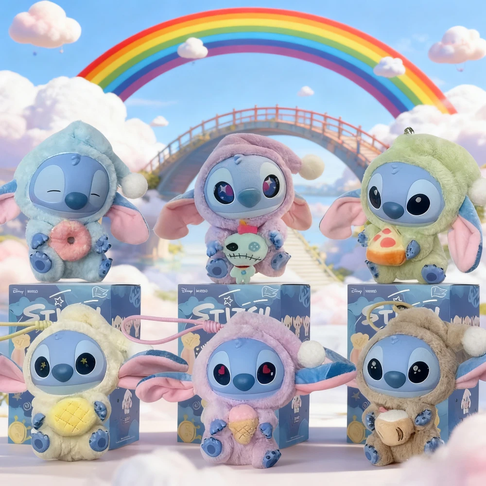 جديد ديزني غرزة صندوق أعمى يأكل بعض شيء قبل النوم سلسلة أفخم لينة محشوة Kawaii لعبة قلادة دمية الاطفال هدية الكريسماس