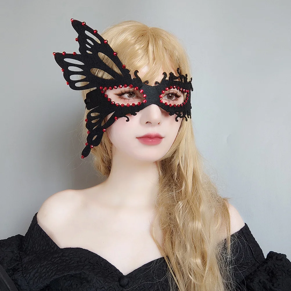 Half gezicht vlinder strass masker verstelbare riem Halloween Party maskerade masker vrouwen maskerade maskers vrouwen