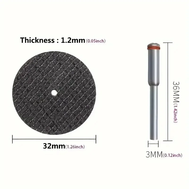 Abrasive Cutting Disc 32mm With Mandrels Grinding Wheels For Accesories Metal Cutting Rotary Tool Saw Blade