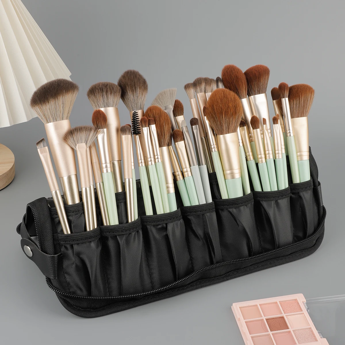 1 vertikale faltbare 14/24/29 Loch Pinseltasche Make-up Pinsel Aufbewahrung Falttasche Tasche mit großer Kapazität