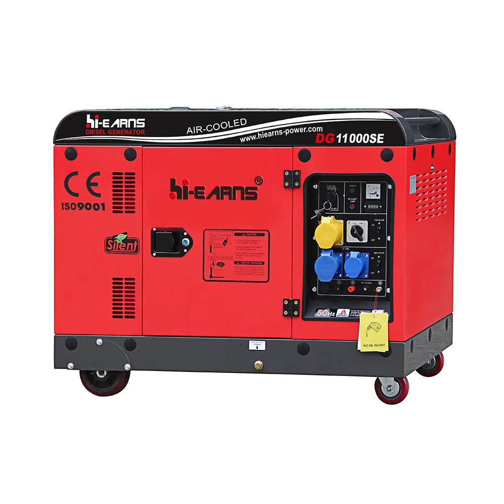 

hi earns 8KW/10KVA dual voltage 115/230V patent silent die·sel generator