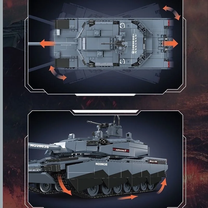 ตัวต่อ Mould King 20036 Abrams-XElectric ของเล่นแบบประกอบเอง ควบคุมด้วยรีโมท