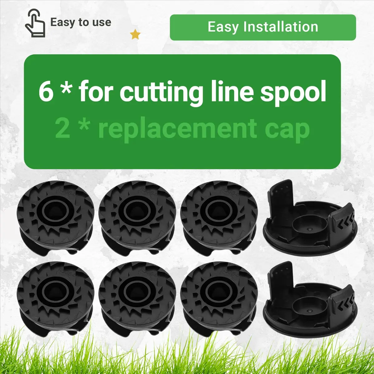 

(CNIM) Strimmer Spool Replacement for Bosch, 8Pcs String Trimmer Spool Compatible with Bosch Cordless Grass Trimmer Art 23 SL