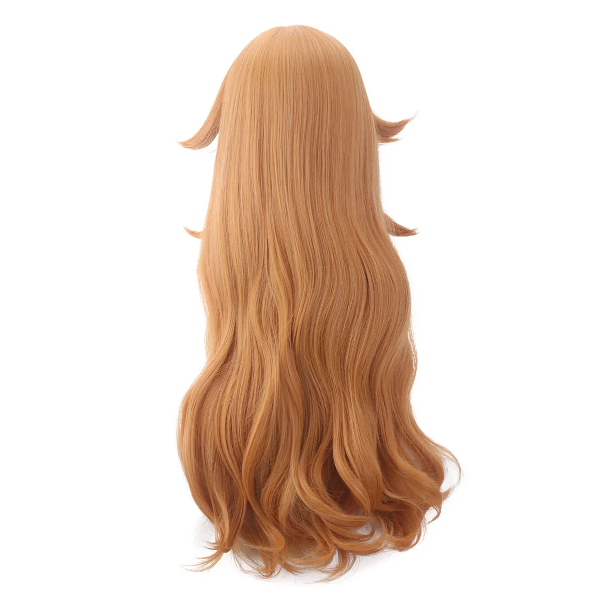 Perruque de cosplay princesse pêche blonde cheveux longs bouclés