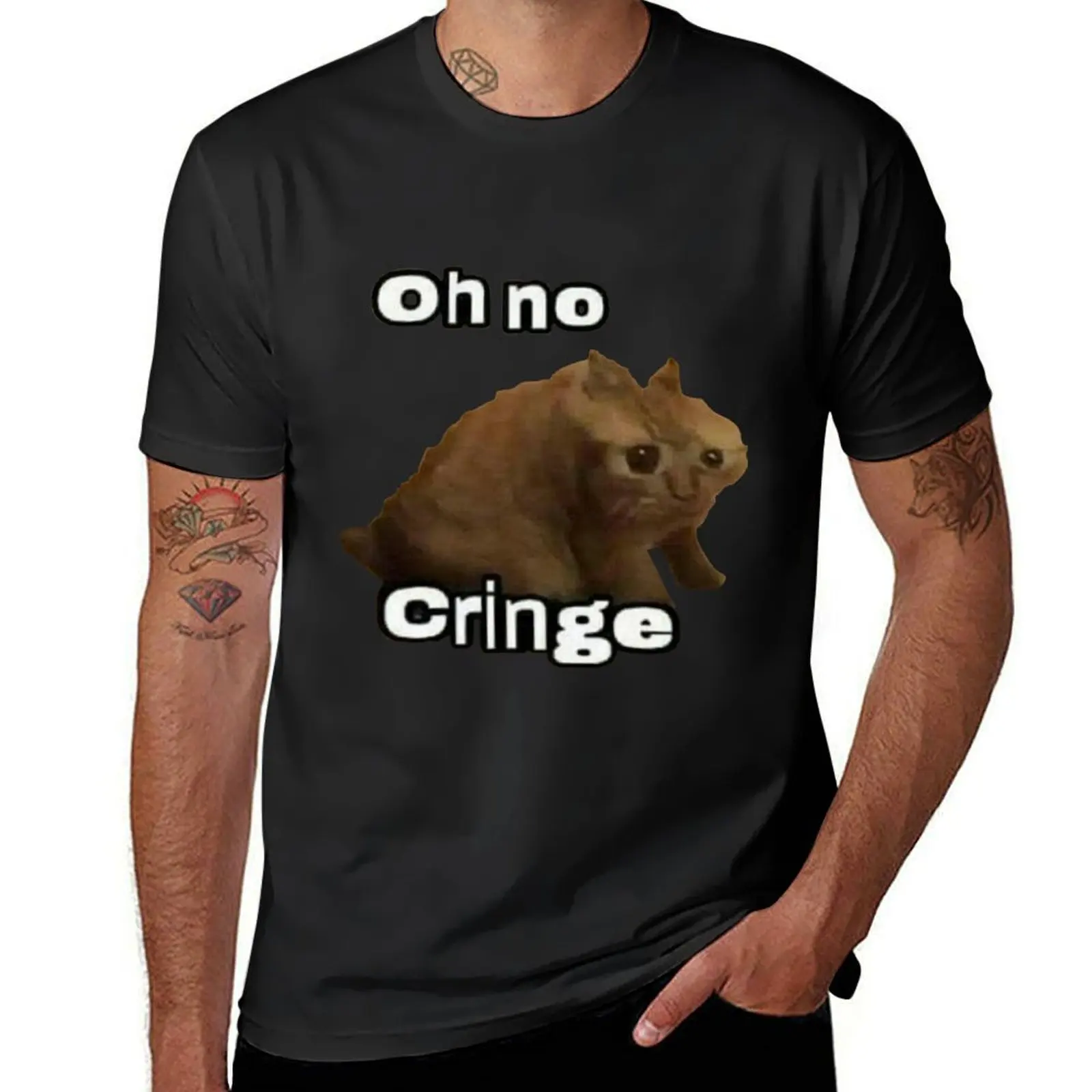 

oh no cringe T-Shirt summer top cute tops Aesthetic clothing for a boy t shirts for men