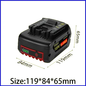 بطارية بديلة أصلية لبوش ، جديد ، احترافي ، 18 فولت ، جيجابايت ، جيجابايت ، جيجابايت ، جي إس آر ، جي إس بي ، BAT618 ، BAT609 ، BAT620 أفضل 8 خلايا بطارية مفك براغي للمبيعات - No2