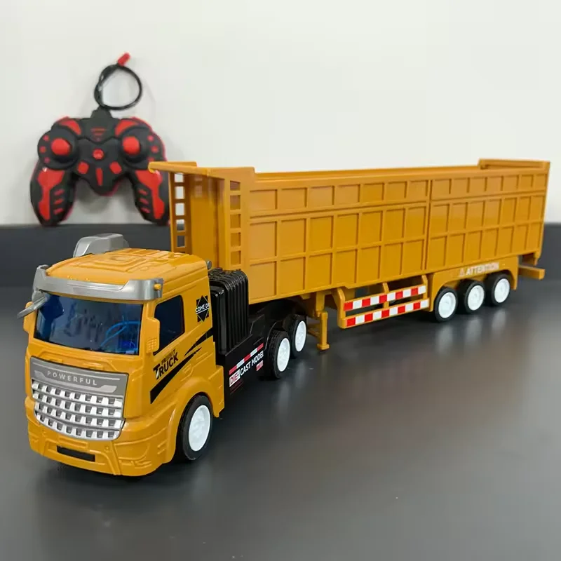 Remote Control Semi-Trailer Heavy Truck Rc Container Trailer Simulation Vehicle Model Engineering Transport Car Toy Gift Boy Kid
