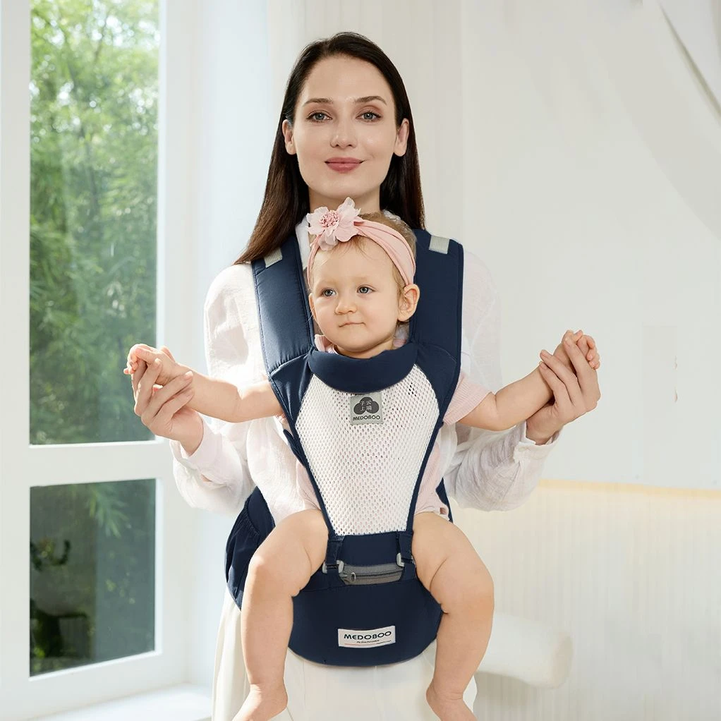 Хлопковая сумка-слинг для кормления и переноски новорожденных, вентилируемая, для ношения спереди