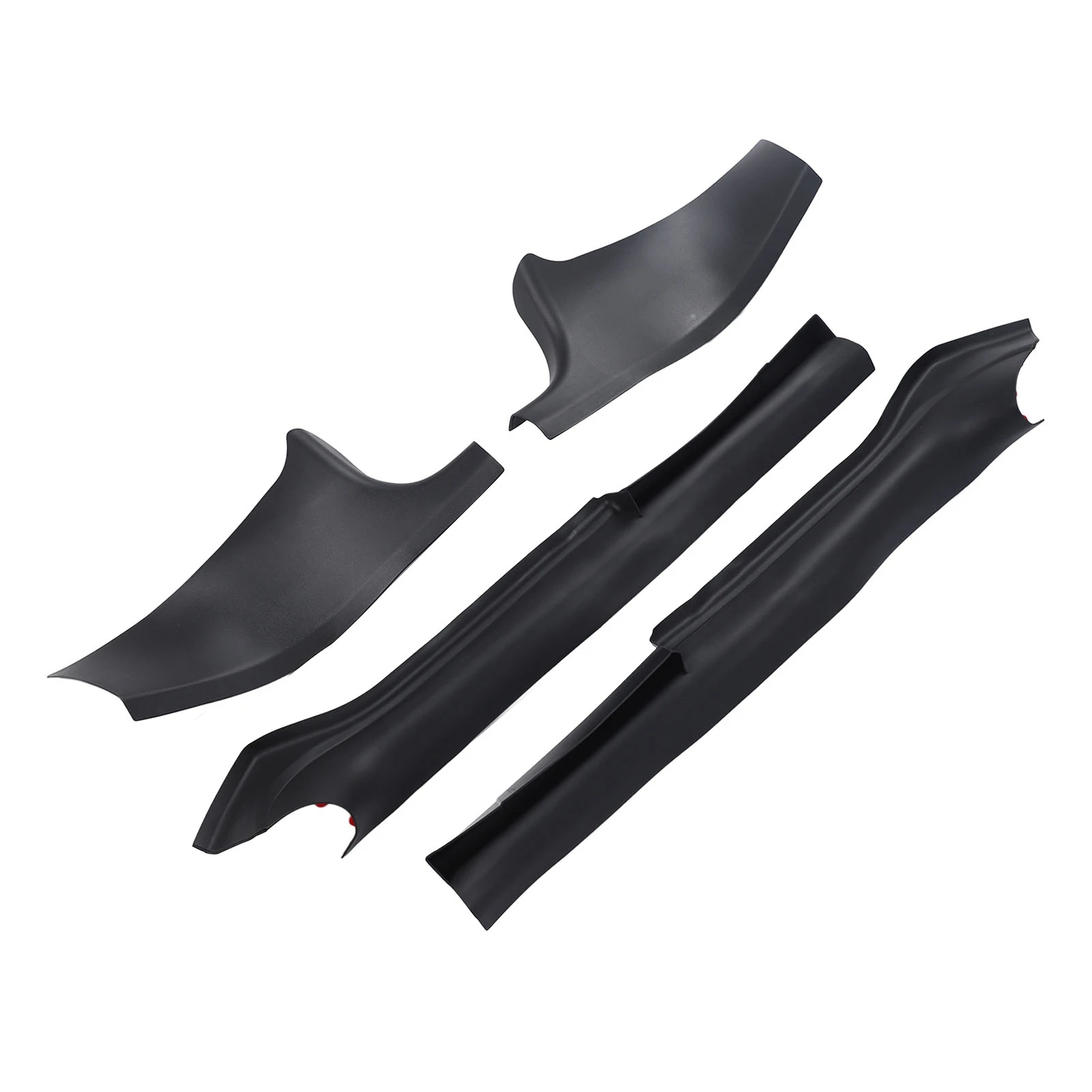 

4PCS Door Sill Protector (T04) Matte Black TPE Abrasion Resistance for Car Front & Rear Door Entry Guard Decorative Accessory
