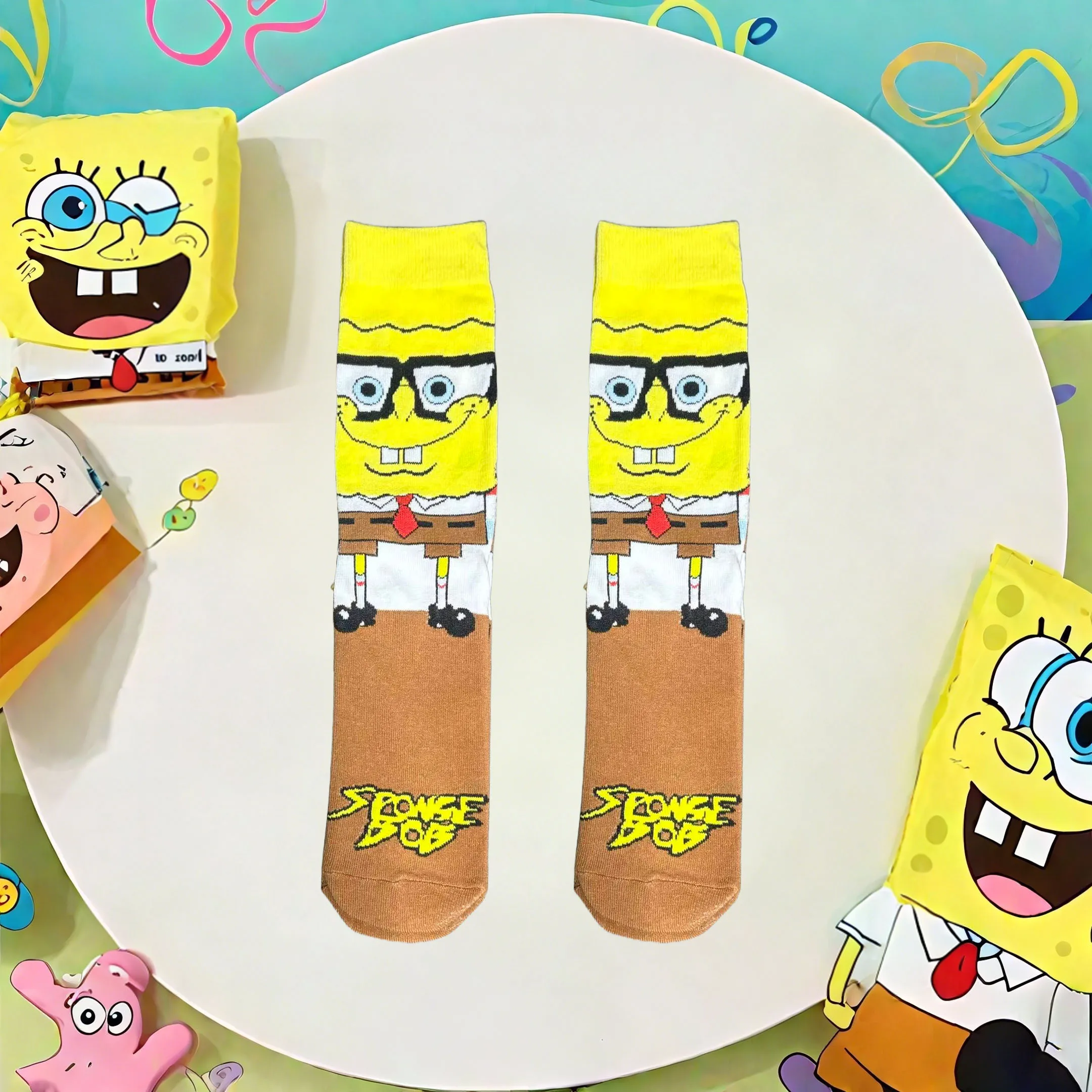 1/5 paar cartoon anime-serie schattige hoge sokken gebreid unisex