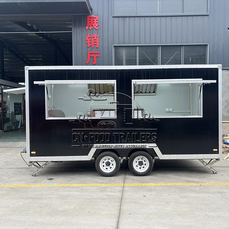 

Прицеп для еды CN, изготовленная на заказ мобильная барная станция и прицеп для кофе, полностью оборудованный для уличного торгового мороженого и фаст-фуда