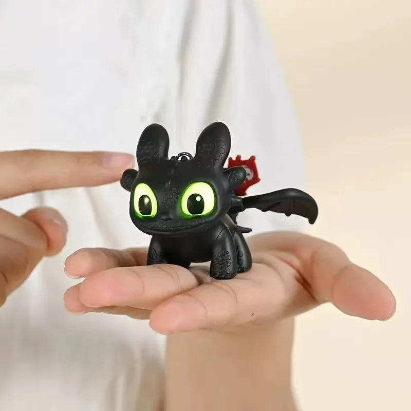 Potdemiel Genuine Car Dashboard Decoration Glowing Toothless Ornament Car Hanging Accessory Interior Night Fury Wings Can Move image 5