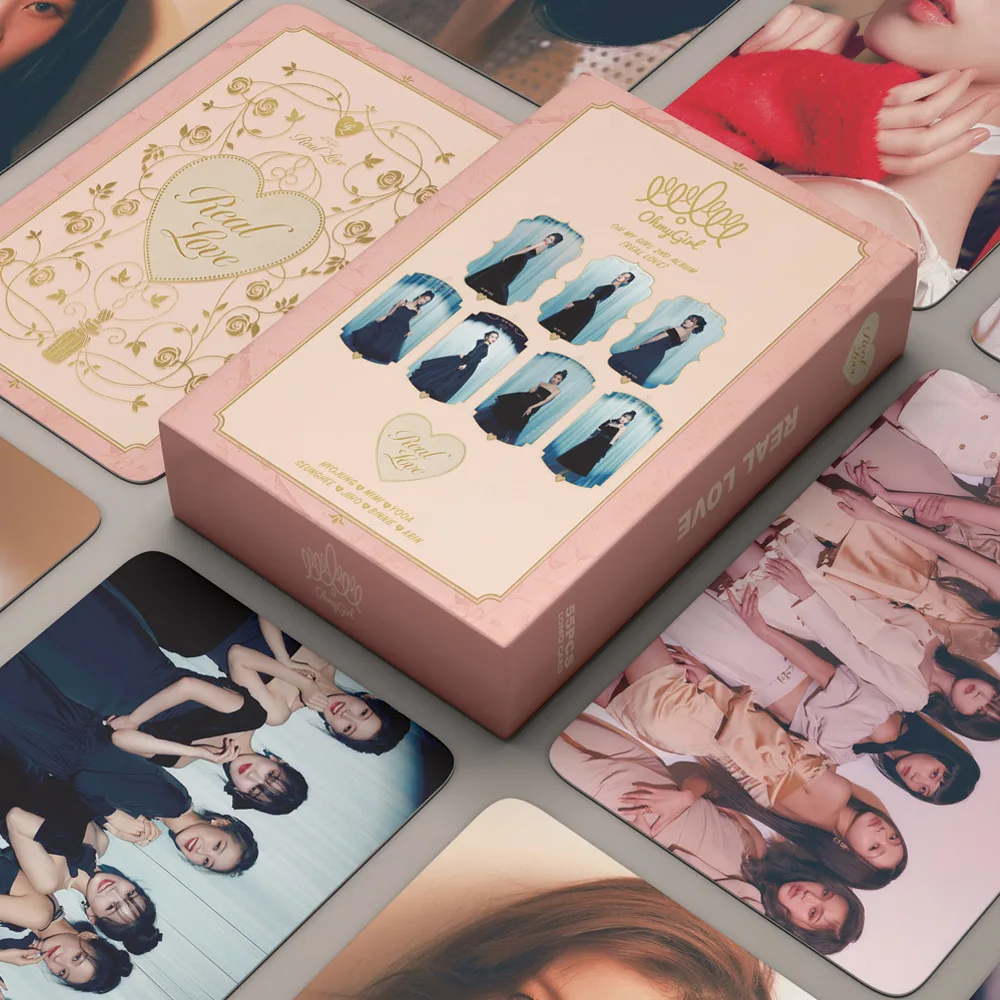 55pcs/set Kpop OH MY GIRL Lomo Cards Photo Album REAL LOVE Photocards OH MY GIRL BEST  HD Photo Fans Collection Gift Box Cards