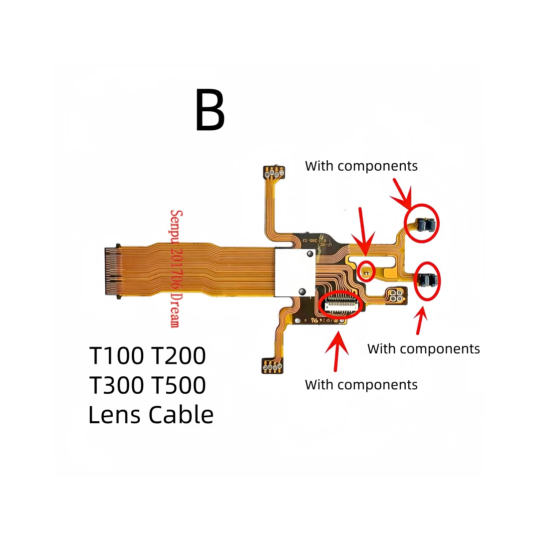 For Sony DSC-T100 T200 T300 T500 Cyber-shot Camera Main Lens Flex Cable Rear Group Ribbon FPC Repair Replacement Spare Parts