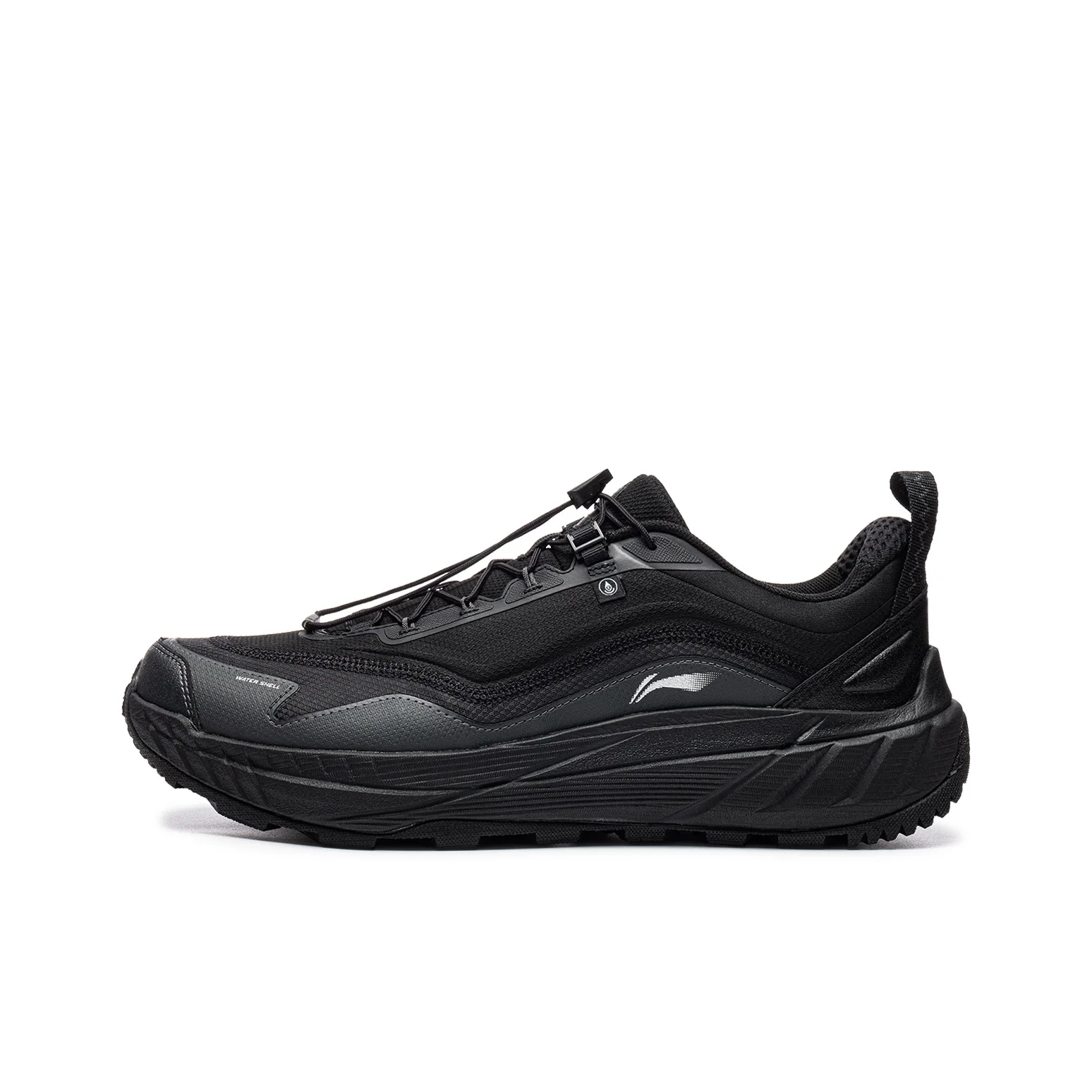 Li Ning Zhuo Ye V3 Running Shoes Men's Low Top Black/Vinyl Gray ARSW191-4
