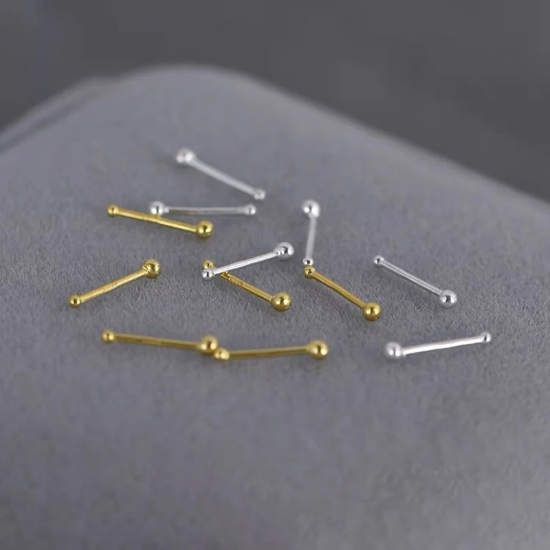 

Silver Color Allergy Prevention and Ear Hole Maintenance Piercing Mini Stud Earrings For Women Unisex Bead Fashion Jewelry