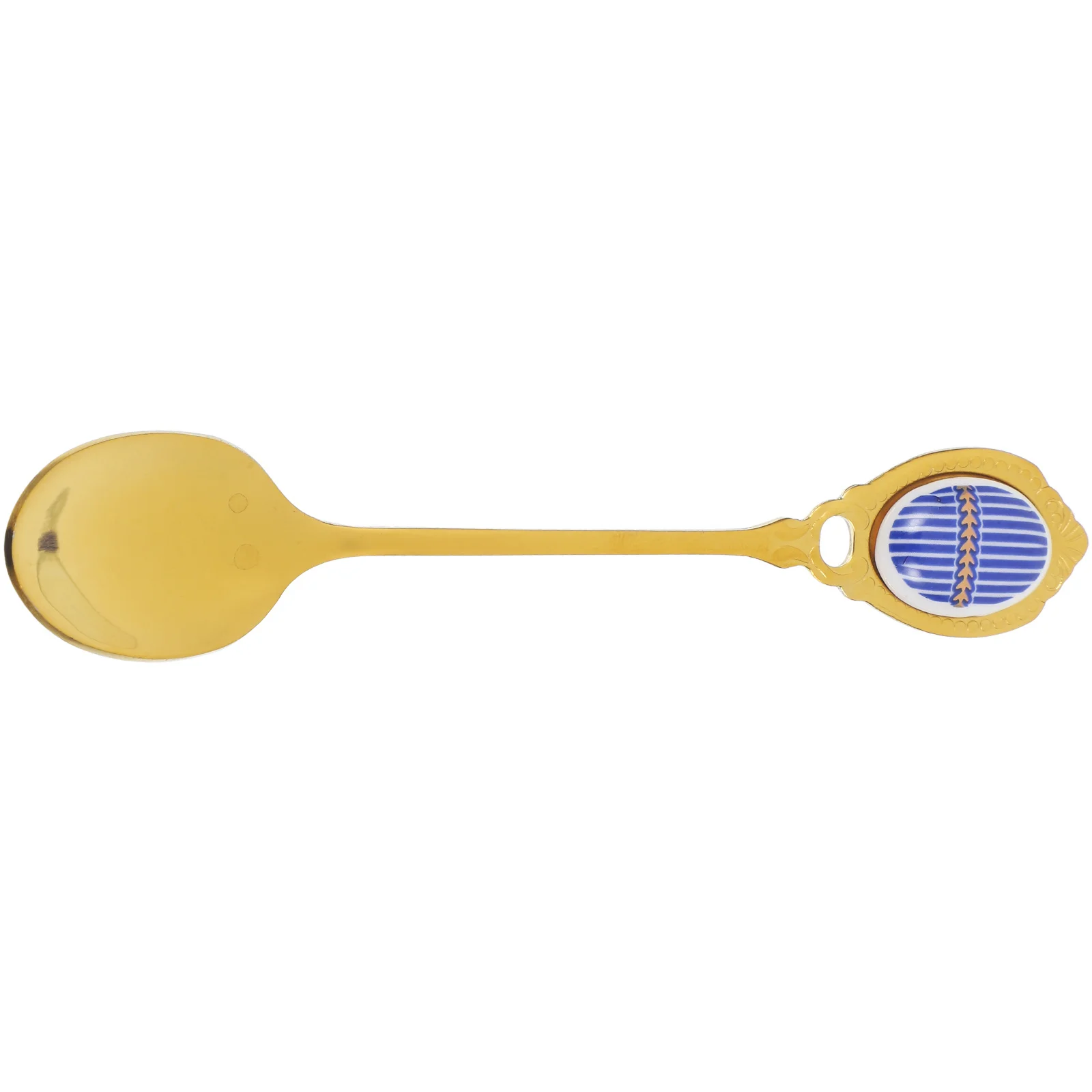 

Afternoon Tea Stirring Spoon Stainless Steel Gold Coffee Spoon Ergonomic Handle Elegant Design Practical