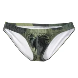 1pc Men's Sexy Camouflage Briefs Low Waist U-Convex Pouch Panties Soft Seamless Underwear Lingerie Man Underpants