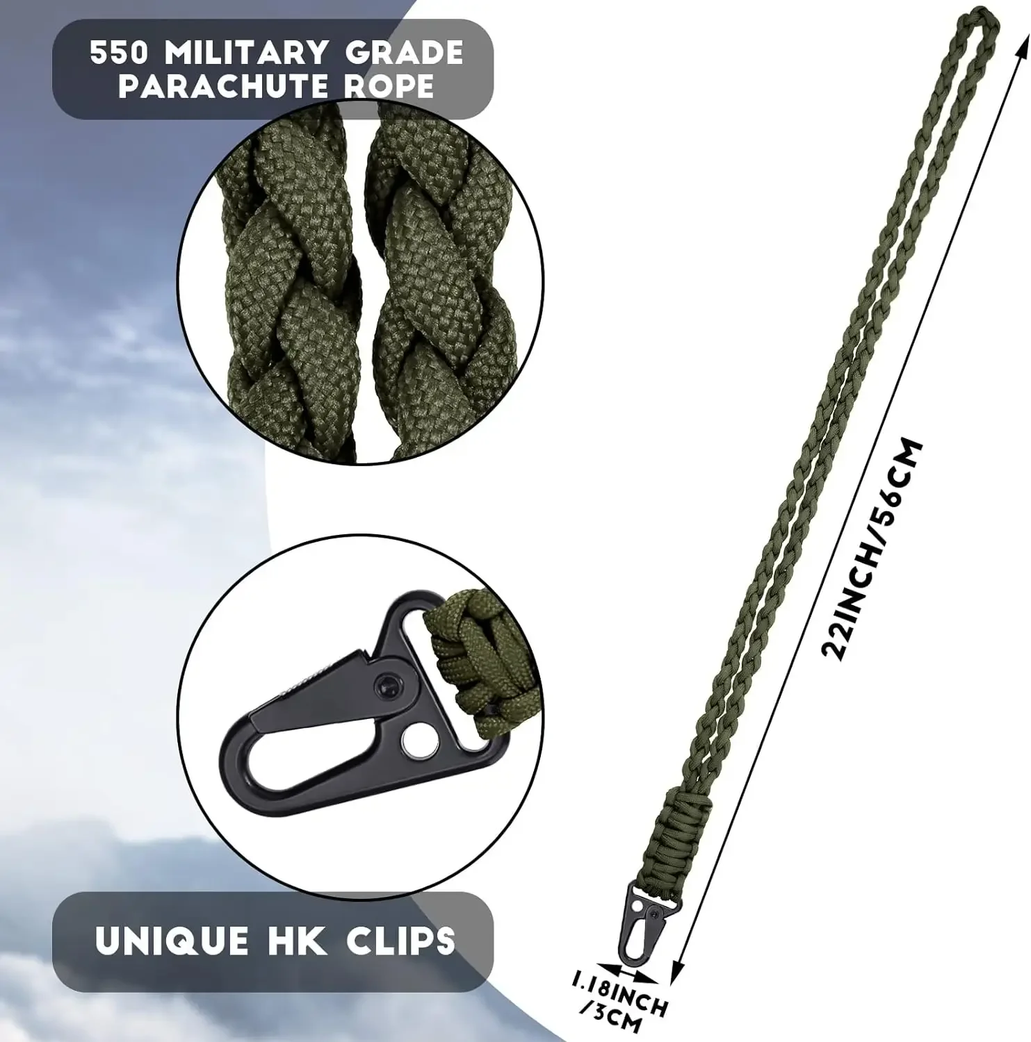 الثقيلة Paracord سلسلة مفاتيح قصيرة 7 الأساسية الرقبة الحبل ل في الهواء الطلق قلادة المفاتيح الحبل مضفر مع مشبك معدني حلقة رئيسية