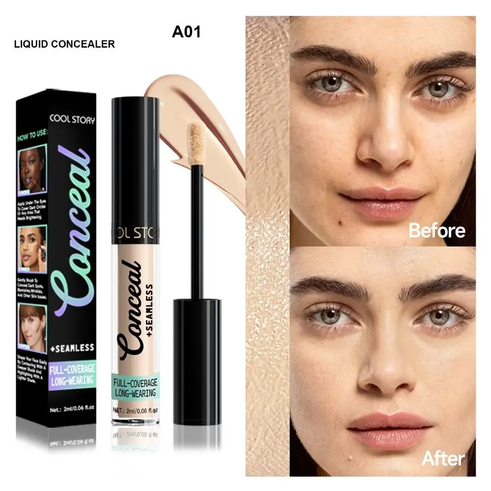 Waterproof Liquid Foundation Matte Full Coverage Foundation Concealer Cream Creamy Texture Sweat Proof