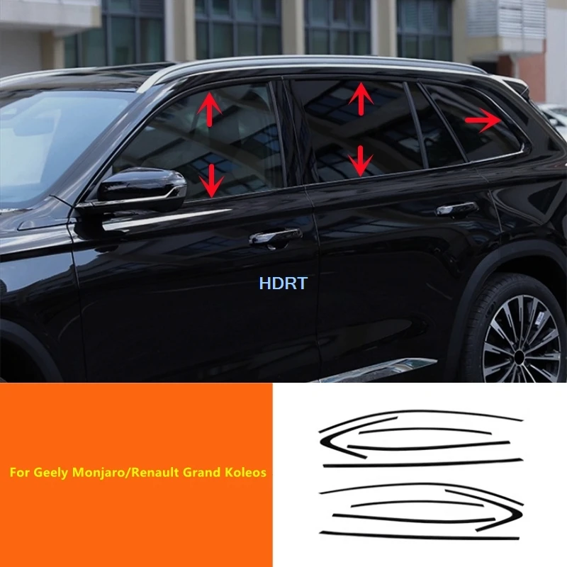 

Для Geely Monjaro/Renault Grand Koleos/Xingyue L 2021 + Стайлинг автомобиля, дверное окно, боковое стекло, защитная накладка, декоративные аксессуары
