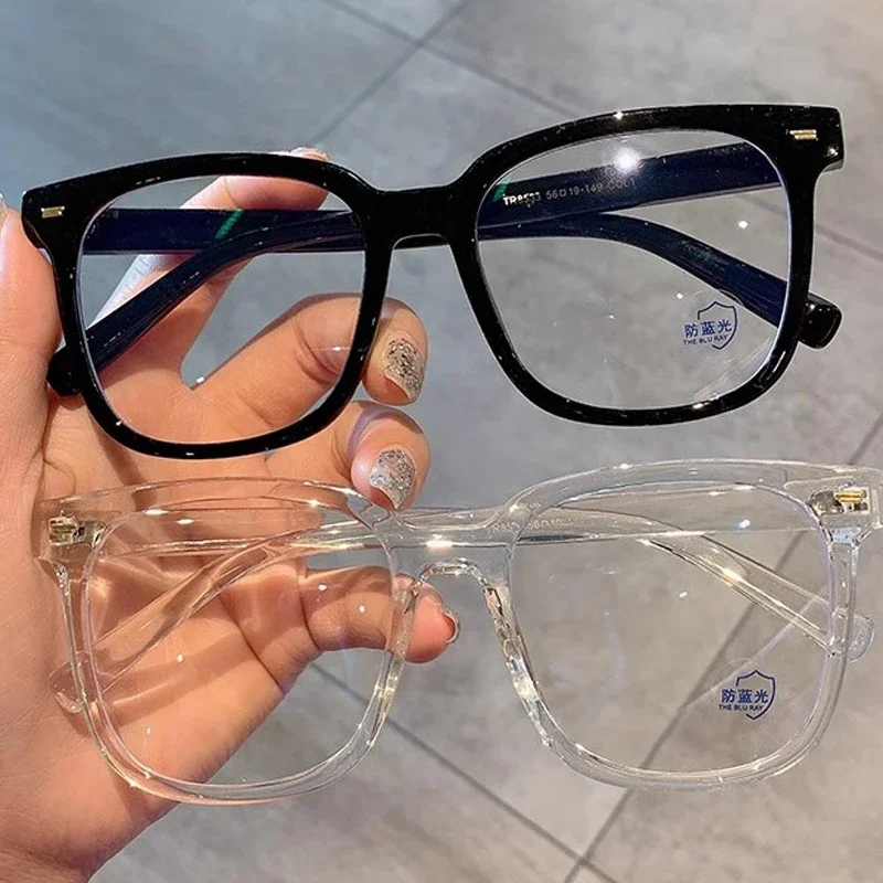 إطار نظارات كمبيوتر شفاف مربع عتيق جديد للنساء والرجال مضاد للضوء الأزرق نظارات حجب النظارات البصرية