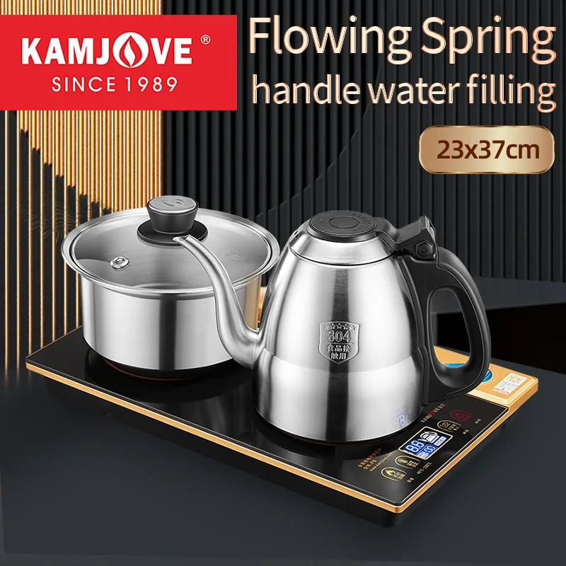 

KAMJOVE Полностью интеллектуальный электрический чайник в одно касание, течет весеннего чая, художественный подогреватель, встроенное кипячение и дезинфекция