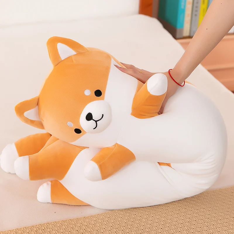 110cm gigante lungo Shiba Inu cane peluche cuscino di tiro farcito morbido animale Corgi Chai cuscino Kawaii compleanno regalo di san valentino