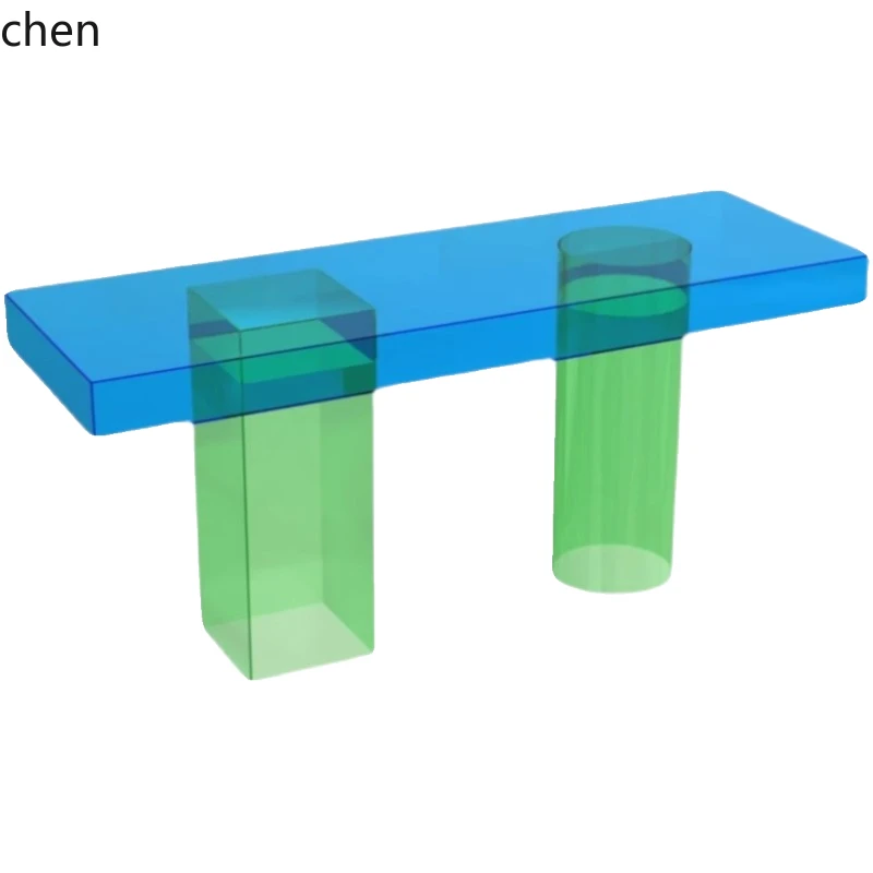HT acrylic middle Internet celebrity display cabinet clothing store Nakajima water table cosmetics display table