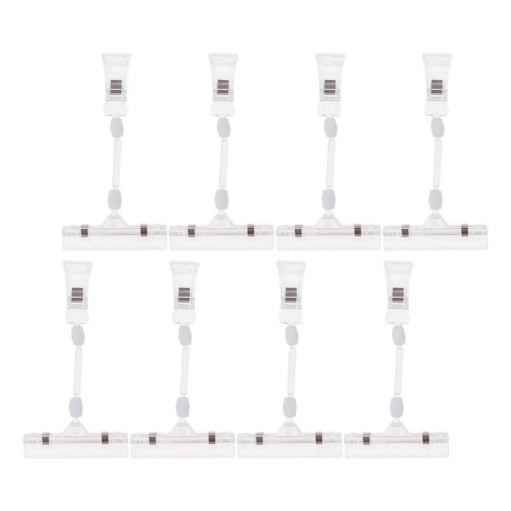 

8 Pcs Advertising Label Rack ABS Shops Restaurants Weddings Banquets Retail Supermarkets Display Price Tag