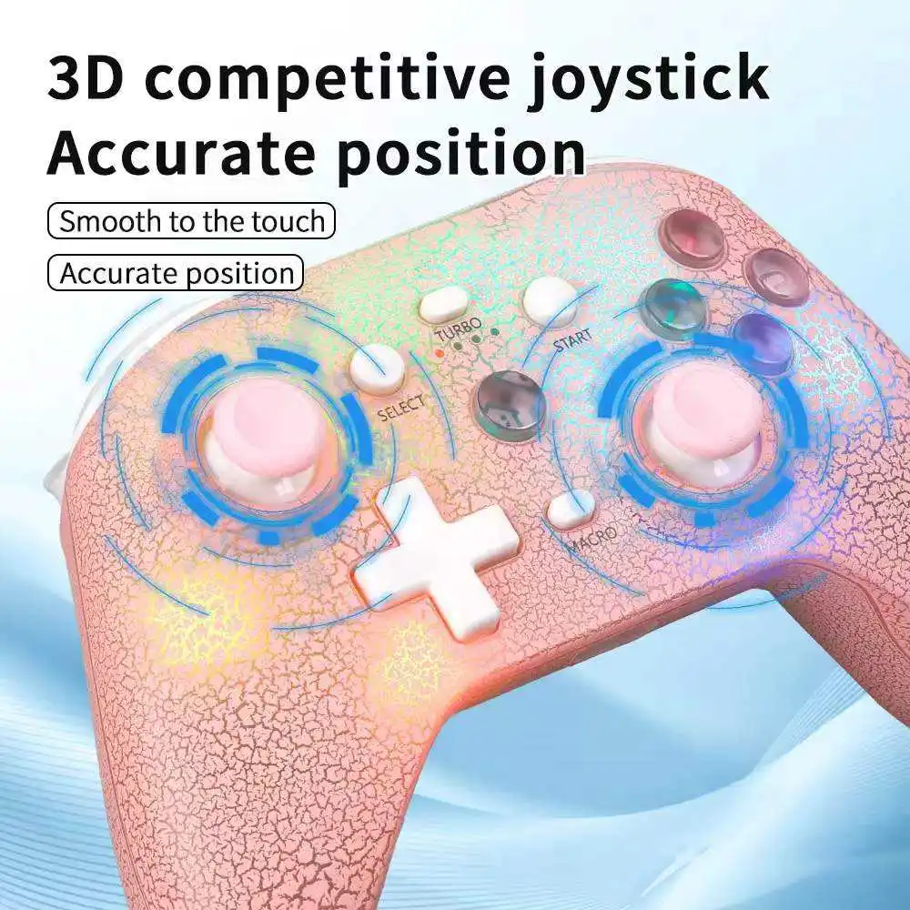 For Nintendo Switch Vibrating Gamepad N521 RGB Switch Controller for Android /ios/PC/ps3/ps4 Wireless Controller