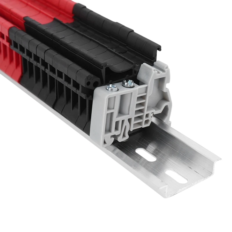 Hot 3X DIN Rail Terminal Blocks Kit Terminal+Ground Blocks+Aluminum Rail+End Brackets+End Covers+Jumpers Kits