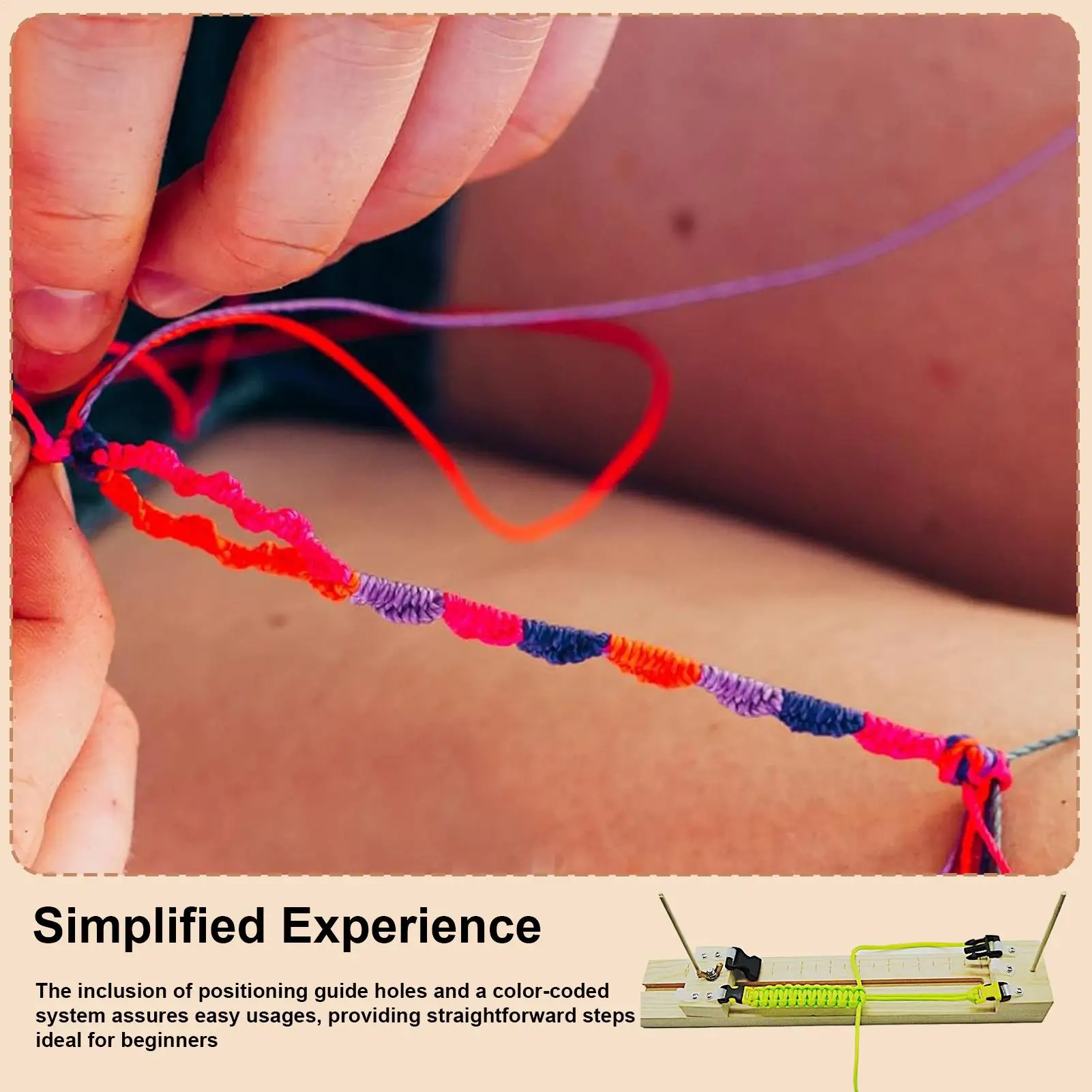Bracelet Jig Paracord Bracelet String Holder Support Machine Holder With Non-Slip Base For Crafts Women Home Keychain Jewelry