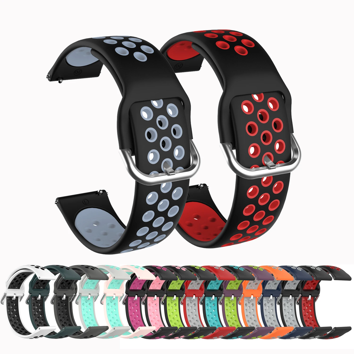 

Силиконовые ремешки 22 мм для Samsung Galaxy Watch 3 45 мм/Gear S3 Classic/Frontier/Huawei Watch GT 2 3 Pro 46 мм Amazfit GTR/Pace Strap
