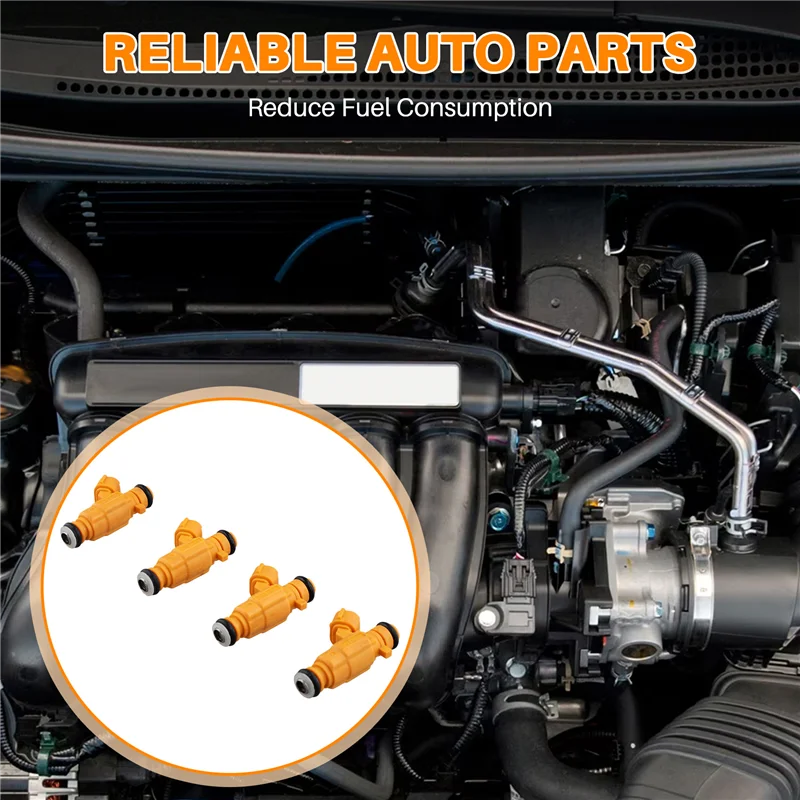 4PCS 35310-03300 Fuel Injector Nozzle For Hyundai Accent Verna Pony Kia Rio 1.4L 3531003300