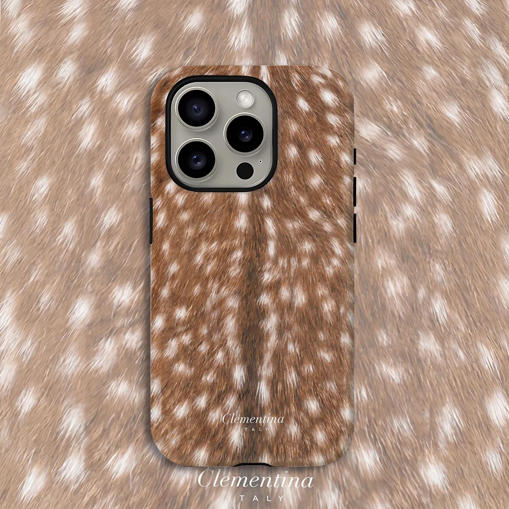 Deer print Phone Case for iPhone 17 17e 16e 16 15 14 13 12 11 X XS XR XSMAX 7 8 Air Pro Max Plus Double-layer Back Cover