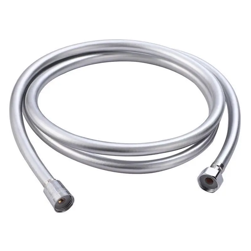 Silver PVC Silicone Shower Hose Twist-Proof Flexible Shower Hose For Shower Head Bathroom Accessories 1.5/2M