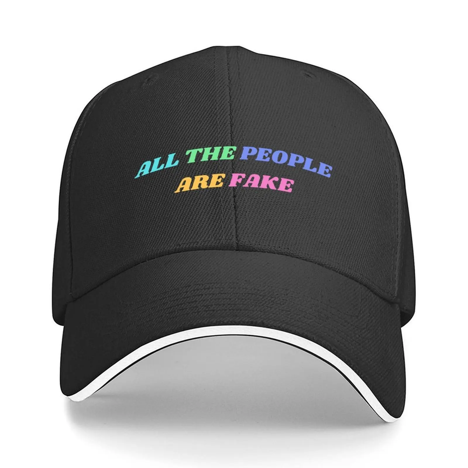 

all the people are fake Baseball Cap Rugby Trucker Hat Anime winter hats for men Men Luxury Brand Women's