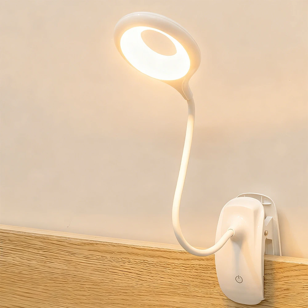 

Светодиодная настольная лампа с креплением на стол, USB-зарядкой, встроенным литиевым аккумулятором, сенсорным диммированием, 3 режима, для учебы и чтения