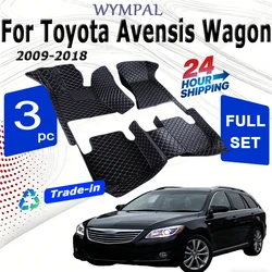 Floor Mat For Toyota Avensis Wagon T270 2009~2018 Anti-dirt Car Mats Luxury Leather Mat Tapets Para Carro Carpet Car Accessories