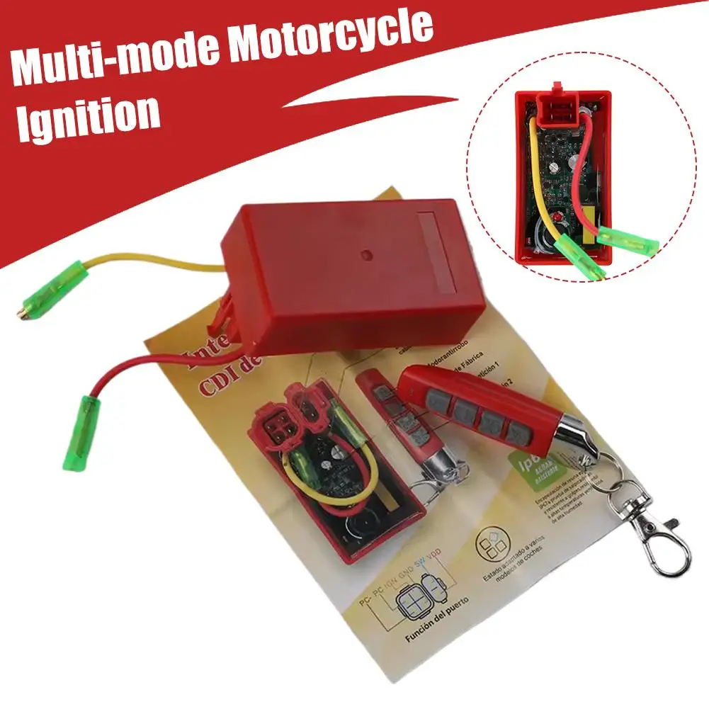 جديد مضاد للسرقة 4 دبوس CDI سباق الإشعال مع جهاز التحكم عن بعد ل AKT110S CD110 WY48Q-2 JET50 TC100 XY110-Q PHOWNIX50 V-Blad S8P5 #1
