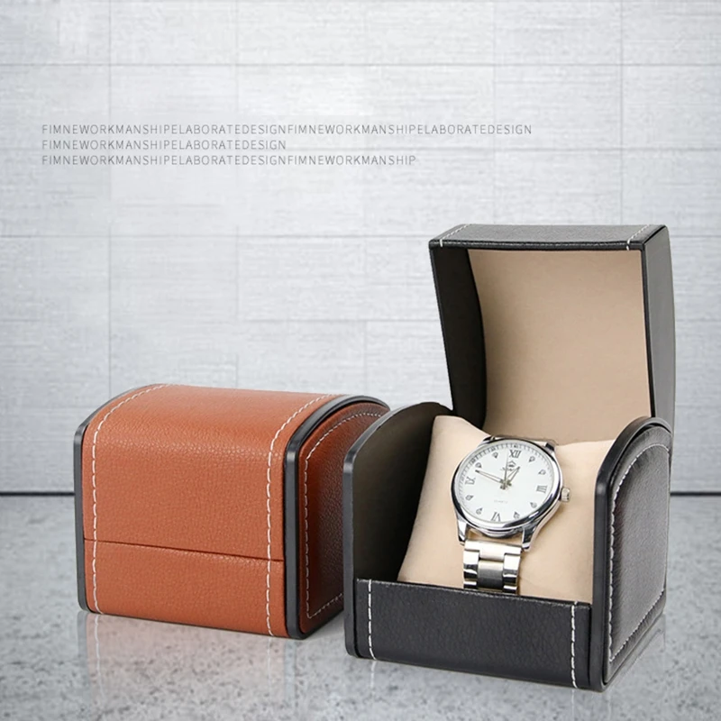 Artificial Leather Watch Storage Box Square Jewelry for Case Display Gift Box