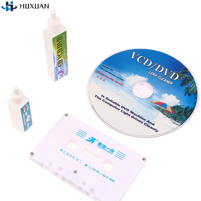 CD VCD DVD Player Lens Cleaner Audio Cassette Tape Head Cleaner Demagnetizer Audio Cassette Tape Player Wet/dry Head Cleaner