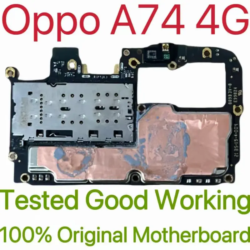Original Unlocked Main Board For Oppo A74 4G Mainboard Motherboard Unlocked With Chips Circuits Flex Cable