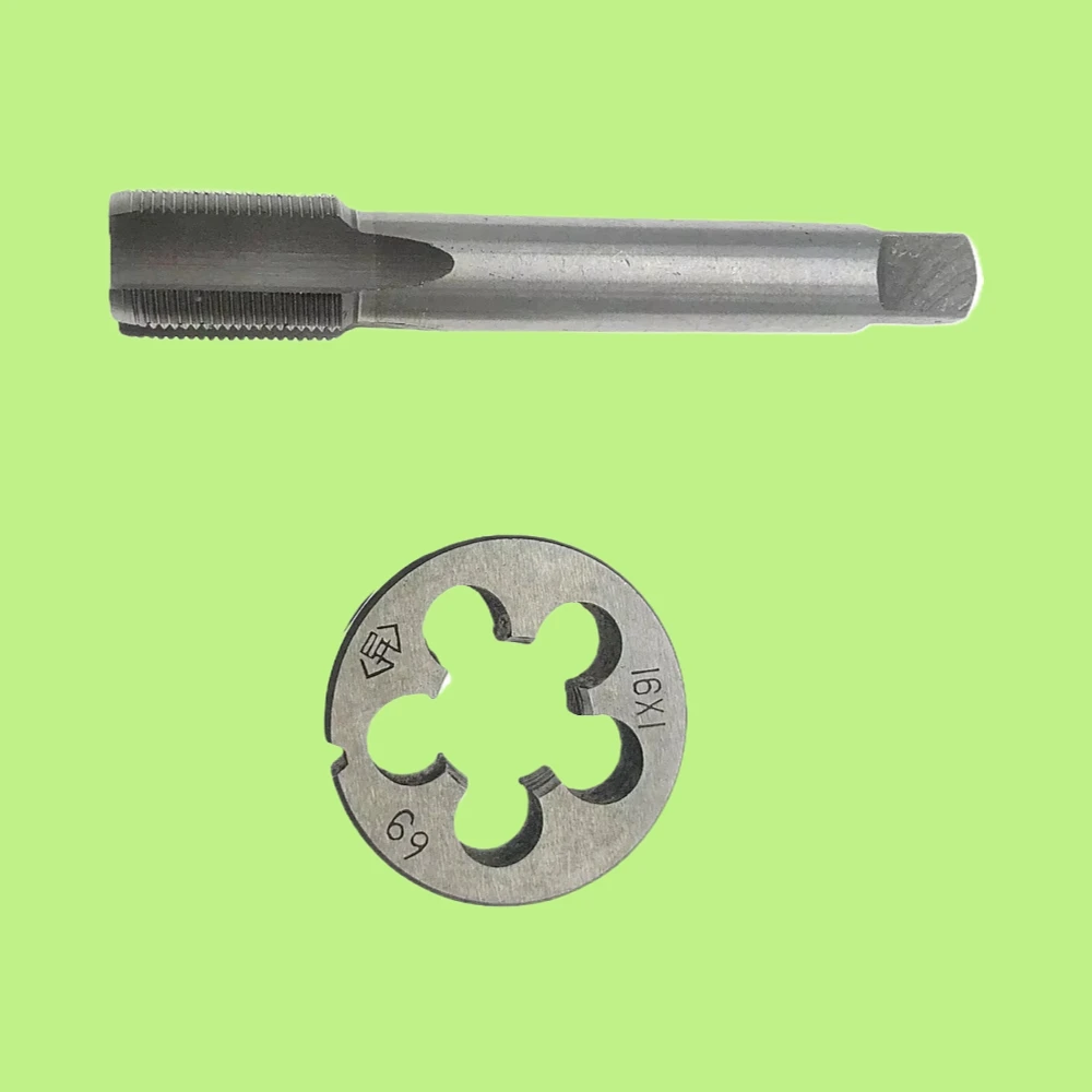 

M16 X 1 Tap Die Set RH Hand Tools Drill Tools Tap Die Holder，Tap and Die Set Metric Right Hand HSS Threading Tool