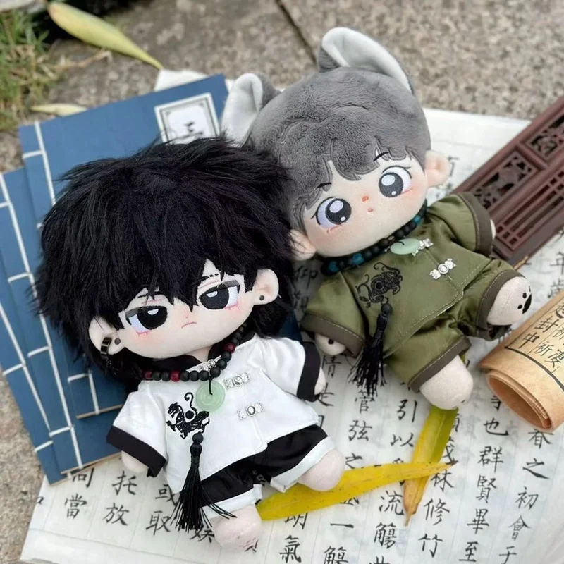 ผ้าฝ้าย 20 ซม.ตุ๊กตาเสื้อผ้าจีนโบราณสไตล์สี่ Big Beasts ชุด Non-Attribute Kawaii ตุ๊กตาชุดสําหรับสะสมตัวเลข