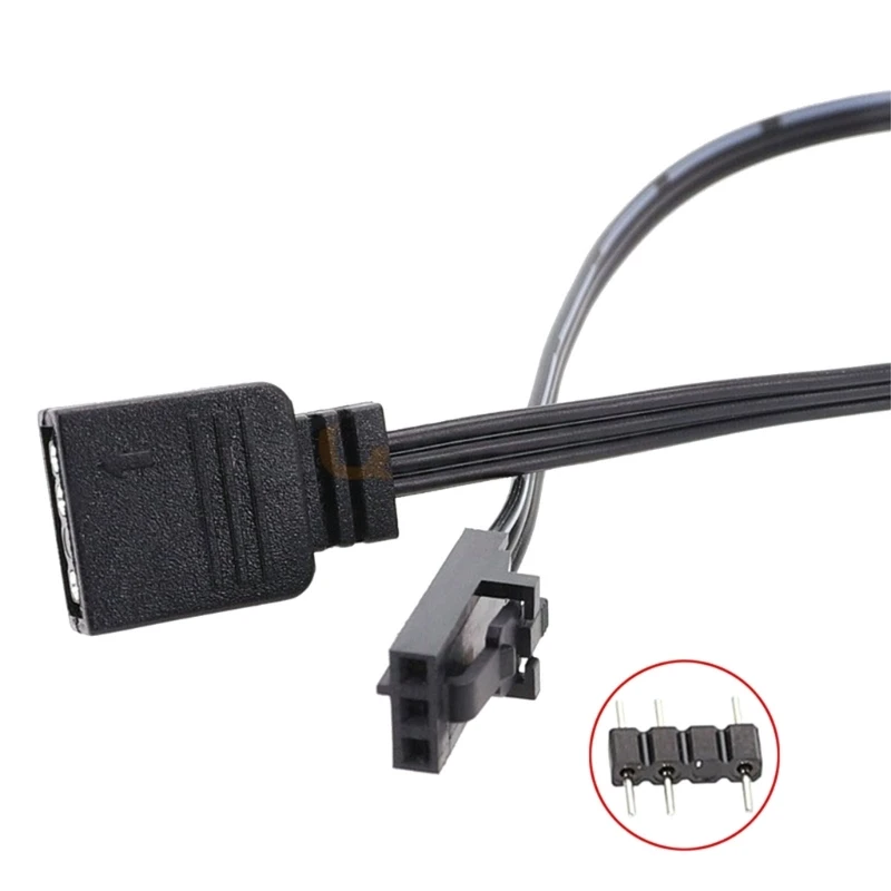 adaptador 5V3Pin ARGB perfeito para RGB 4Pin para AuraandMSI